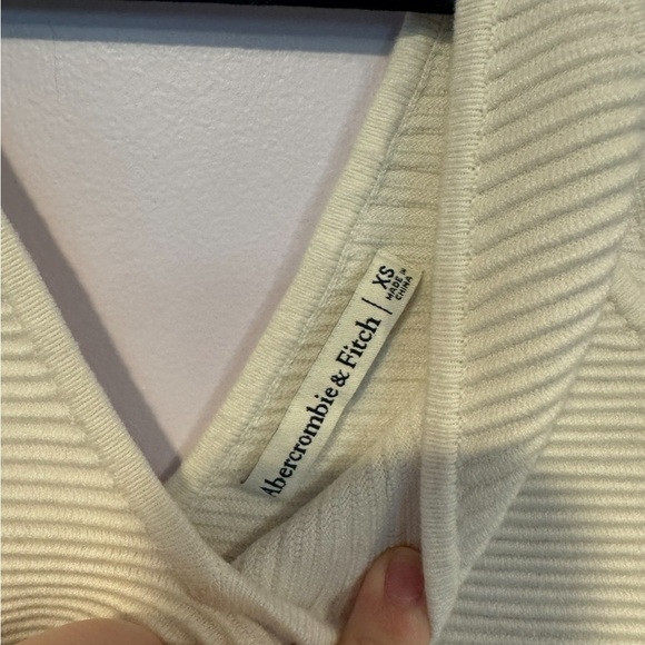 Abercrombie and Fitch white ribbed knit bodysuit - Picture 2 of 3